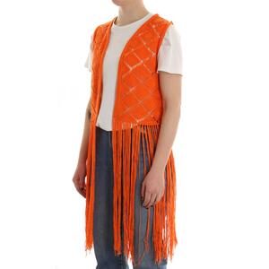 GILET CROCHER ARANCIO